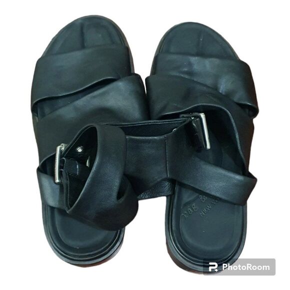 RAG & BONE SLAYTON SANDAL BLACK STRAPPY ITALIAN LEATHER Saze EU37 Women’s 7 $350 - Picture 6 of 11